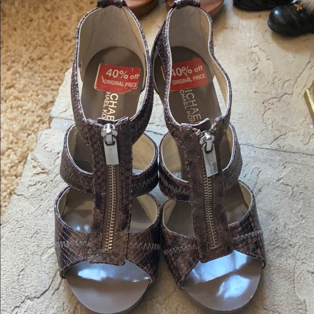 Michael Kors snakeskin heels